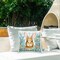 Stupell Industries Rabbit Laurel on Gingham Outdoor Printed Pillow, design by Paul Brent, 18 x 7 x 18
